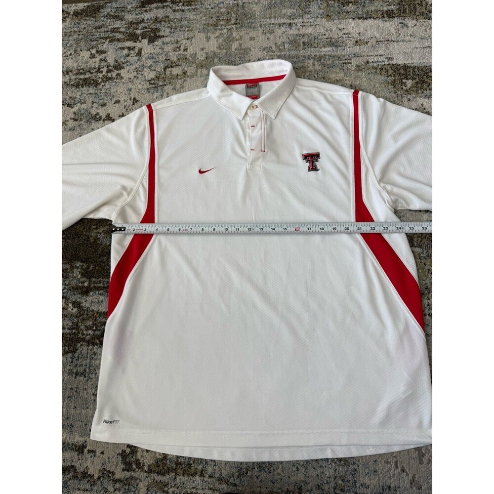 Texas Tech Nike Team shirt adult XL white red football Nikefit short sleeve - Picture 5 of 7